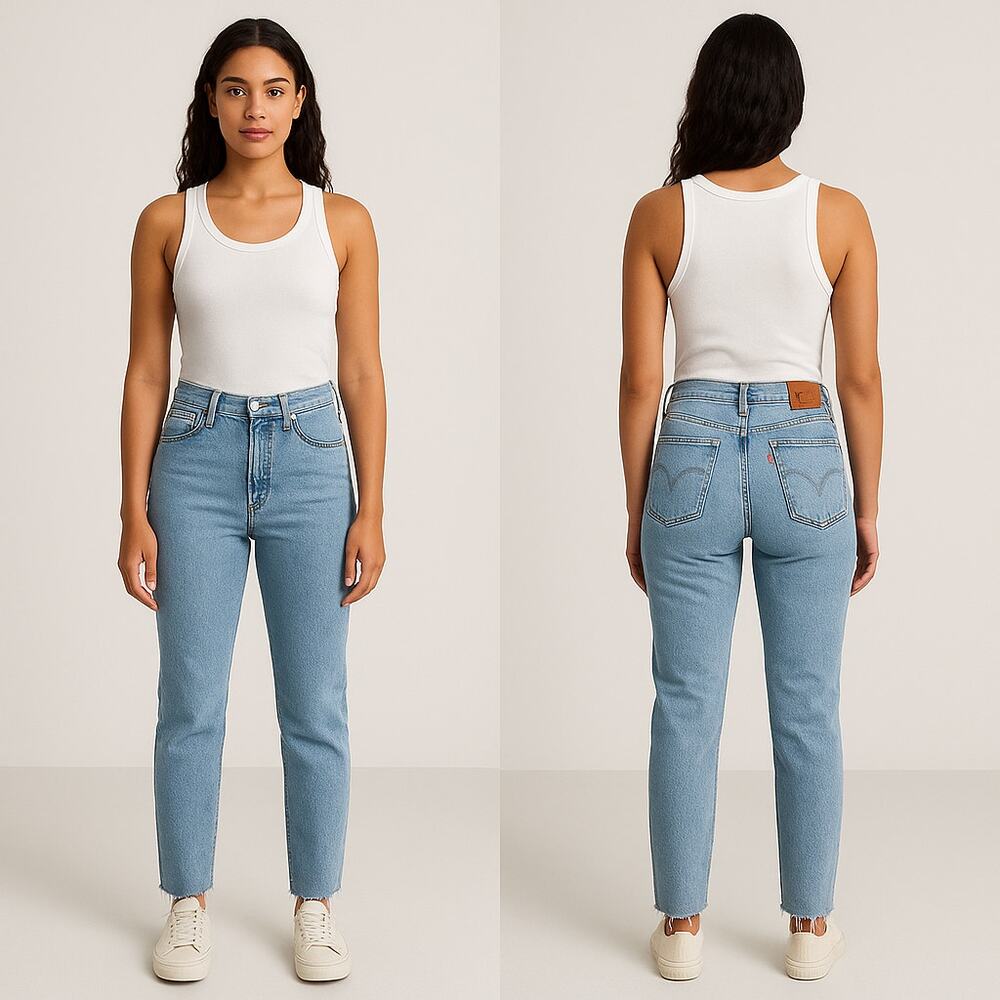 Levi’s 501 Skinny Jeans Women 31x30 Light Wash Button Fly Raw Hem High Rise Jean